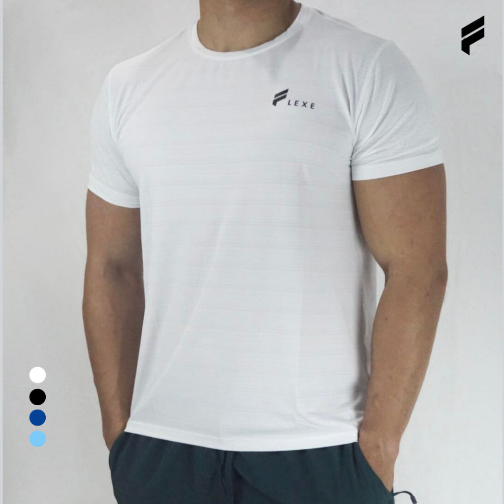 FLEXE - Men Dri-Fit Fitness Sport T-Shirt Short Sleeve Running Short T Dry-Fit