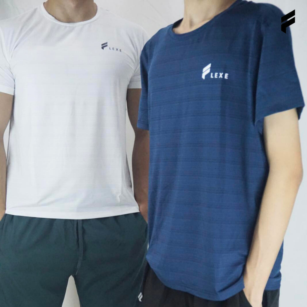 FLEXE - Men Dri-Fit Fitness Sport T-Shirt Short Sleeve Running Short T Dry-Fit