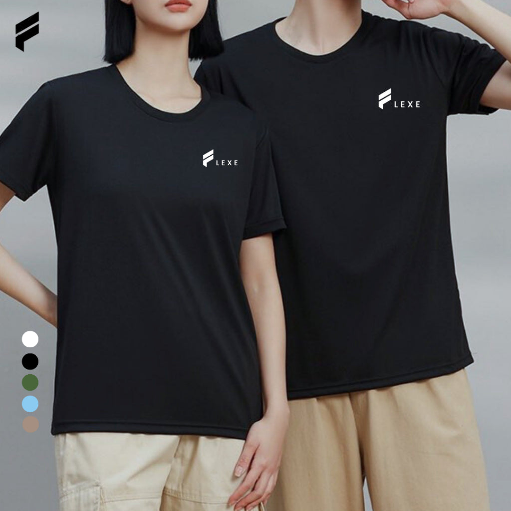 Unisex Mercerized Ice Cotton T-Shirts Anti-Stain Short Sleeve Round Neck T-shirt