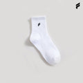 Unisex Breathable High Stretchy Cotton Athletic White Plain Sport Socks