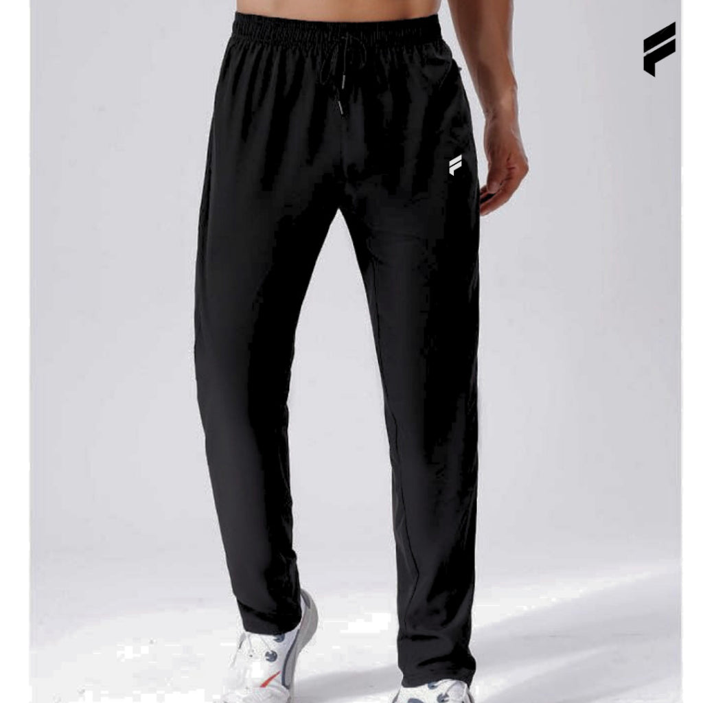FLEXE- Unisex Track Long Pants Dri Fit Premium Bottom Fitness Training Gym Running with Zip Pocket Casual Tracksuit