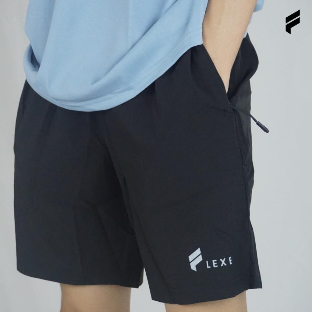 FLEXE- Men Dri Fit Shorts Fitness Training Gym Running Premium Shorts with Zip Pocket