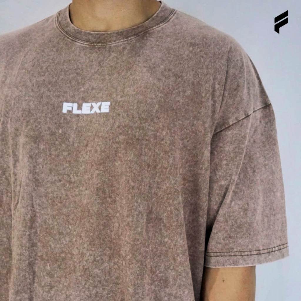 FLEXE- Oversized Heritage Washed T-Shirt Unisex T-Shirt Casual Tops