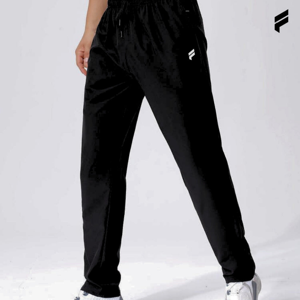 FLEXE- Unisex Track Long Pants Dri Fit Premium Bottom Fitness Training Gym Running with Zip Pocket Casual Tracksuit