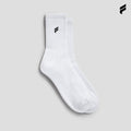 Unisex Crew Socks Breathable High Stretchy Cotton Athletic White Plain Sport Socks