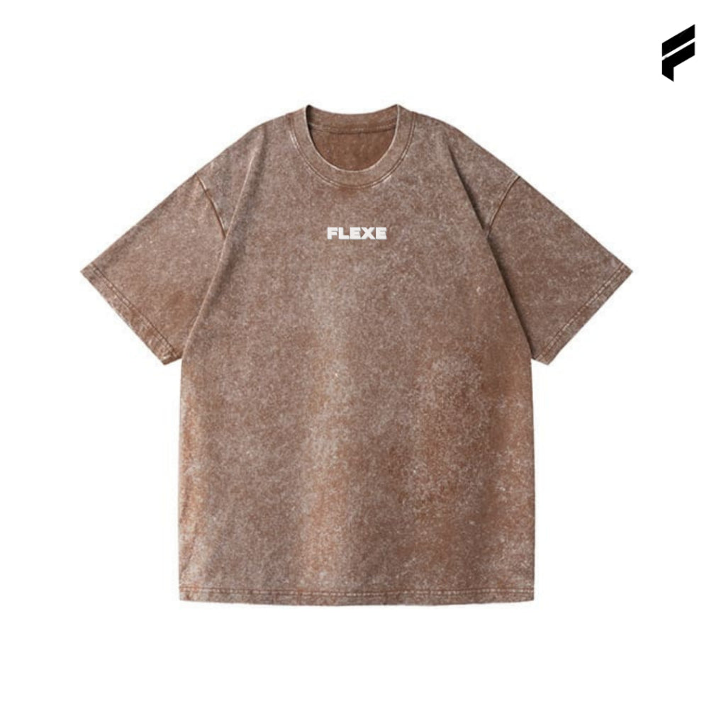 FLEXE- Oversized Heritage Washed T-Shirt Unisex T-Shirt Casual Tops