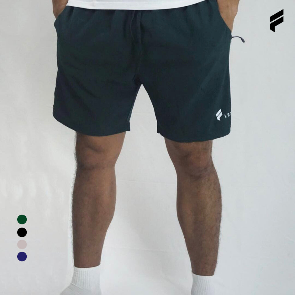Men Dri Fit Shorts Fitness Training Shorts with Zip Pocket