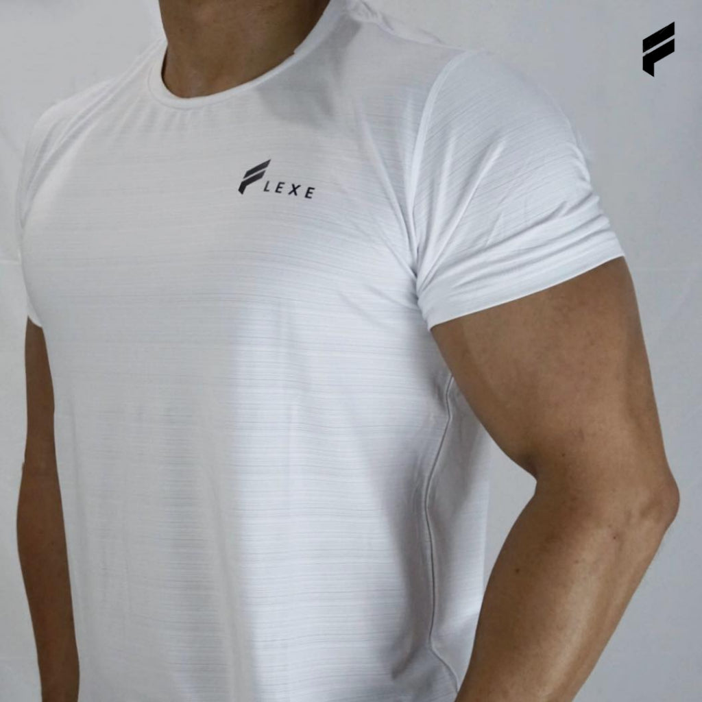 FLEXE - Men Dri-Fit Fitness Sport T-Shirt Short Sleeve Running Short T Dry-Fit