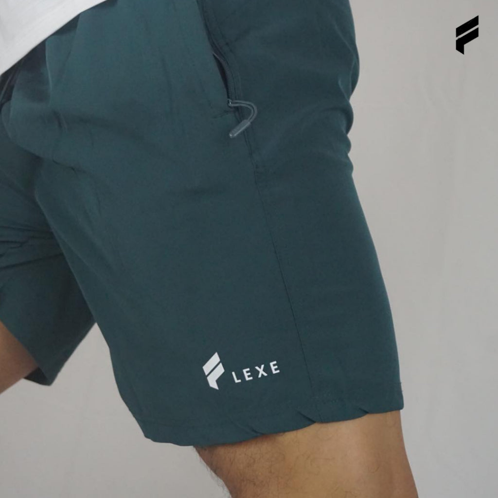 Men Dri Fit Shorts Fitness Training Shorts with Zip Pocket