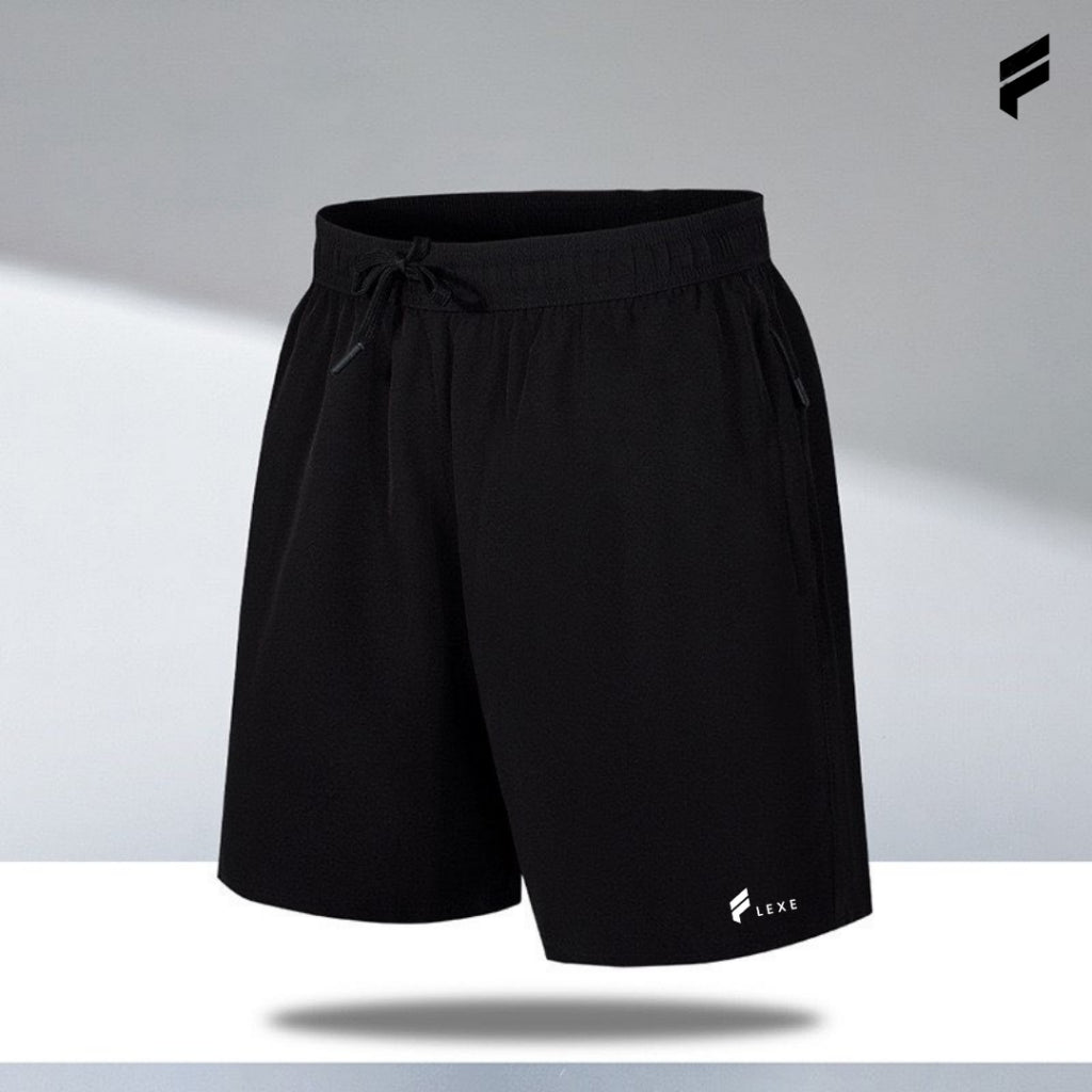 FLEXE- Men Dri Fit Shorts Fitness Training Gym Running Premium Shorts with Zip Pocket