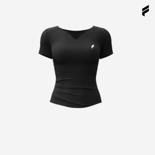 Woman Breathable Yoga Pilates Short Sleeve Top