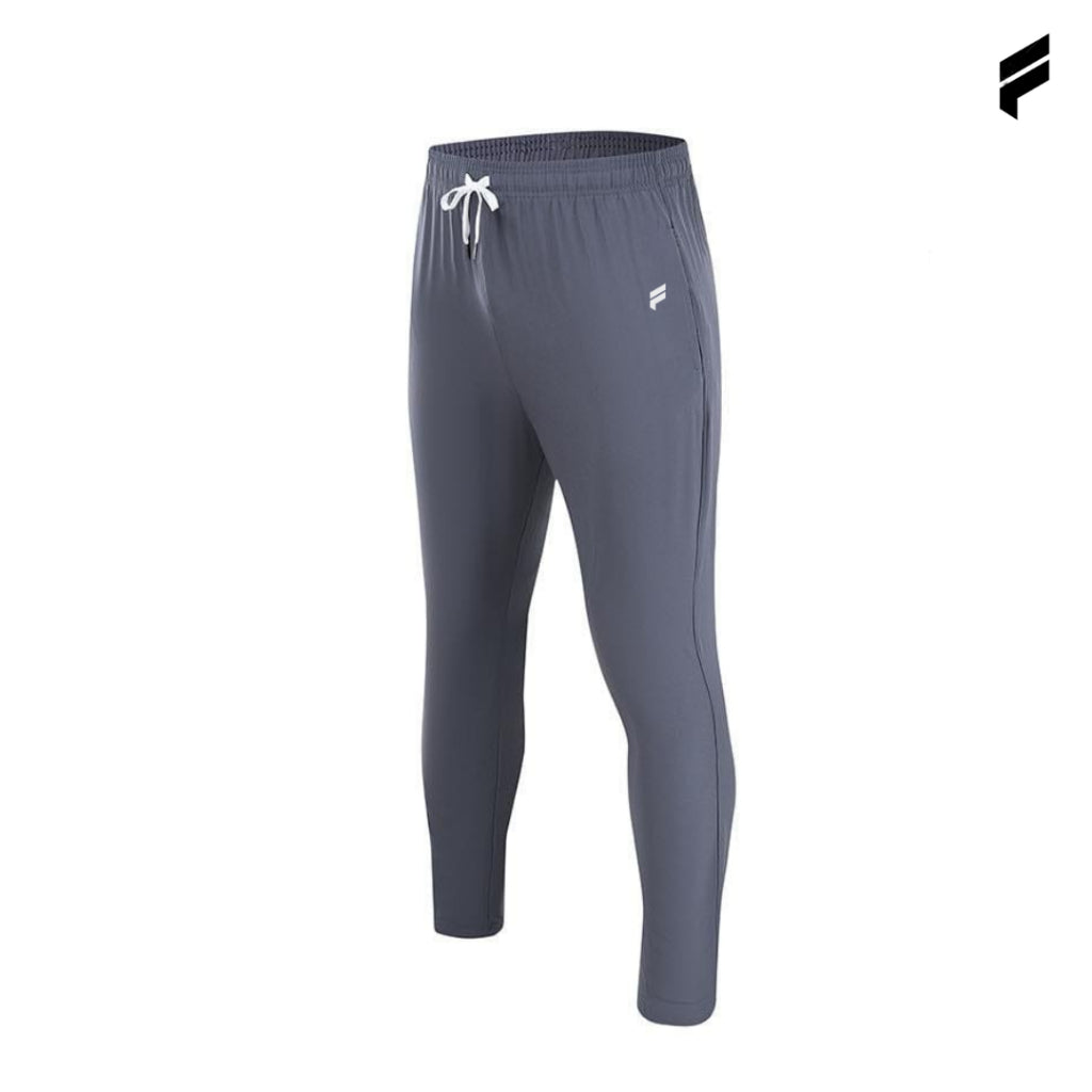 FLEXE- Unisex Track Long Pants Dri Fit Premium Bottom Fitness Training Gym Running with Zip Pocket Casual Tracksuit