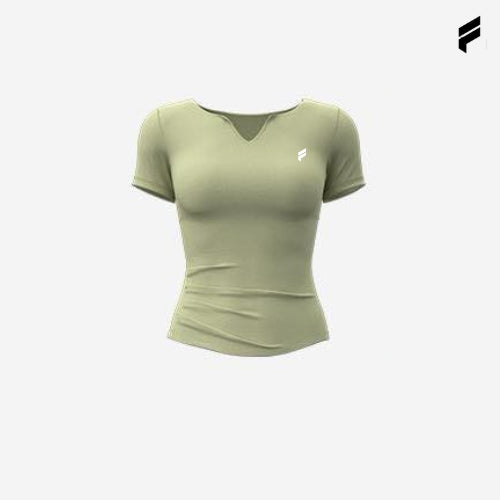 FLEXE- Woman Top Yoga Pilates Fitness Workout Gym Breathable Short Sleeve Sport Top