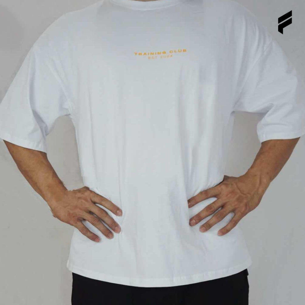 FLEXE- Oversized Unisex Training Club Cotton T-shirt Sport Gym Tops