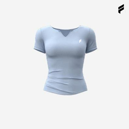 Woman Breathable Yoga Pilates Short Sleeve Top