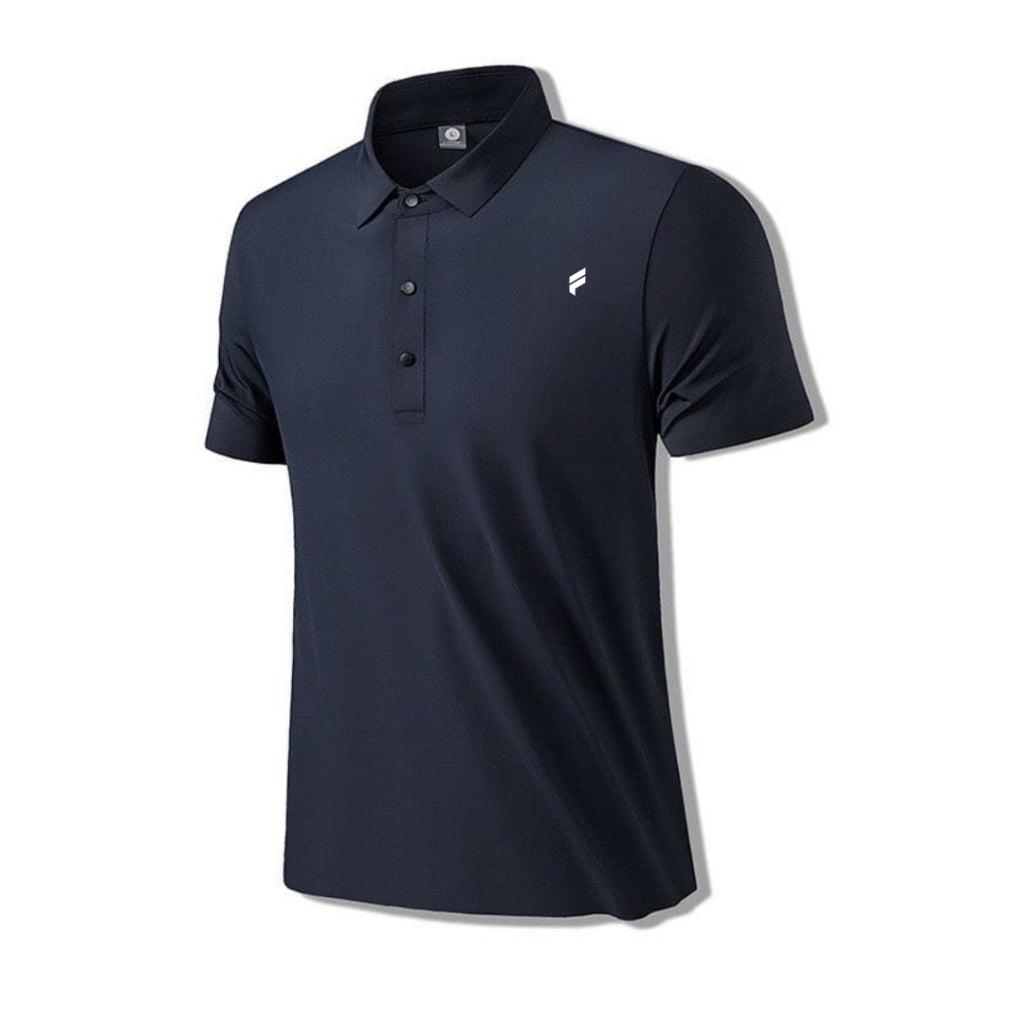 Premium Male Ice-Silk Cotton Breathable Athletic Polo Tee