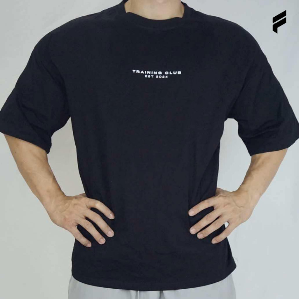 FLEXE- Oversized Unisex Training Club Cotton T-shirt Sport Gym Tops