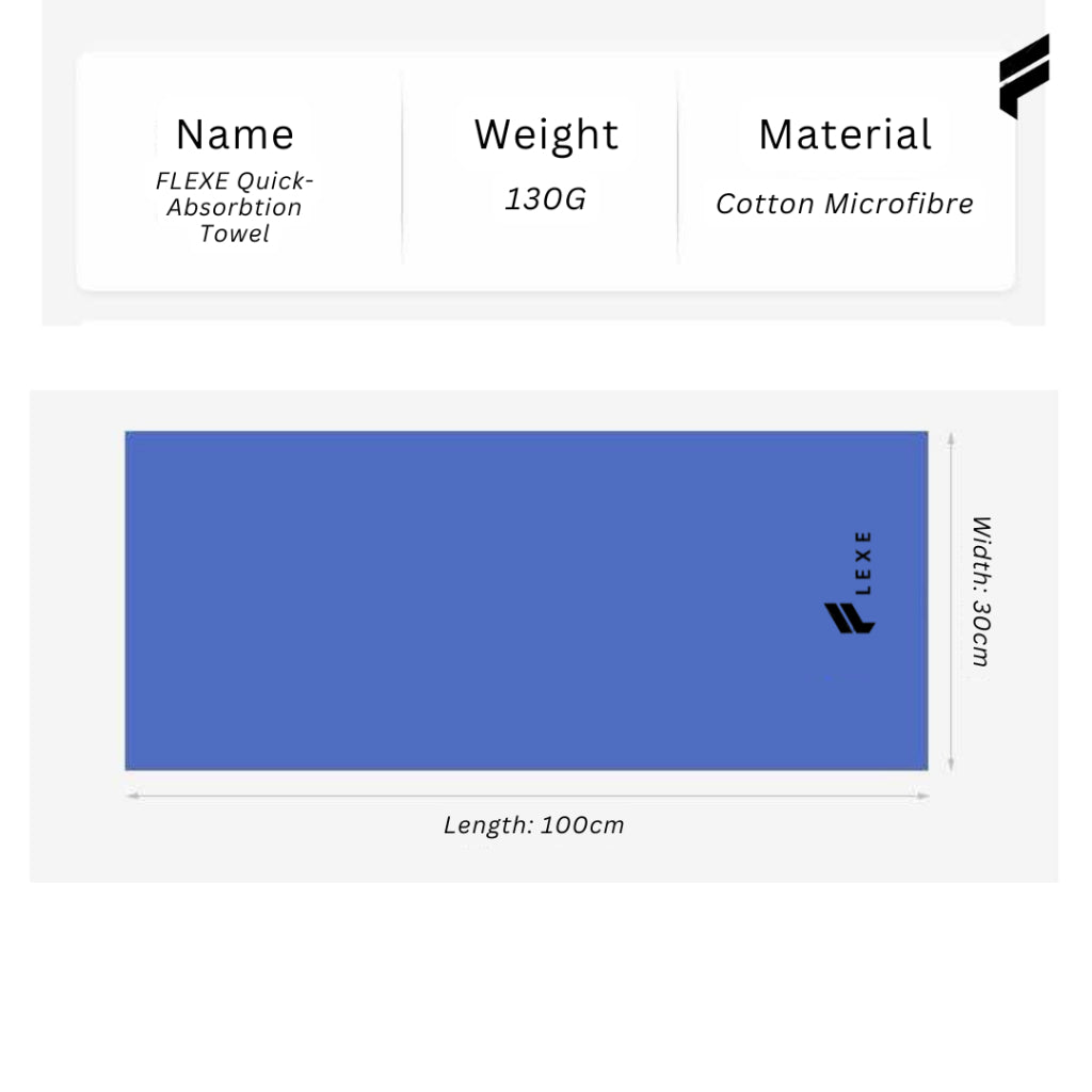FLEXE-100cm*30cm Premium Microfiber Cotton Fitness Towel