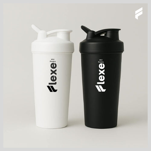 FLEXE-600ML Shaker Bottle Gym Protein Water Shaker Bottle