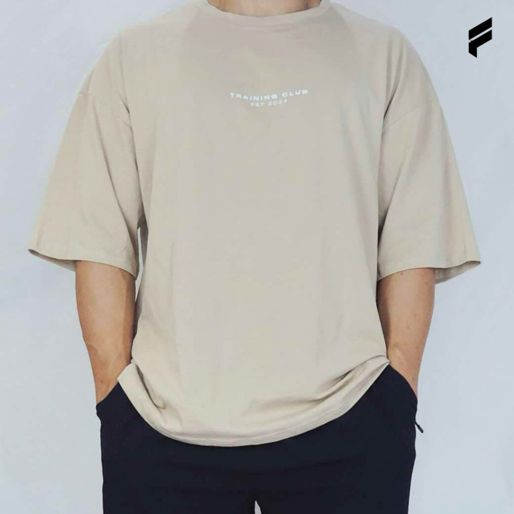 FLEXE- Oversized Unisex Training Club Cotton T-shirt Sport Gym Tops