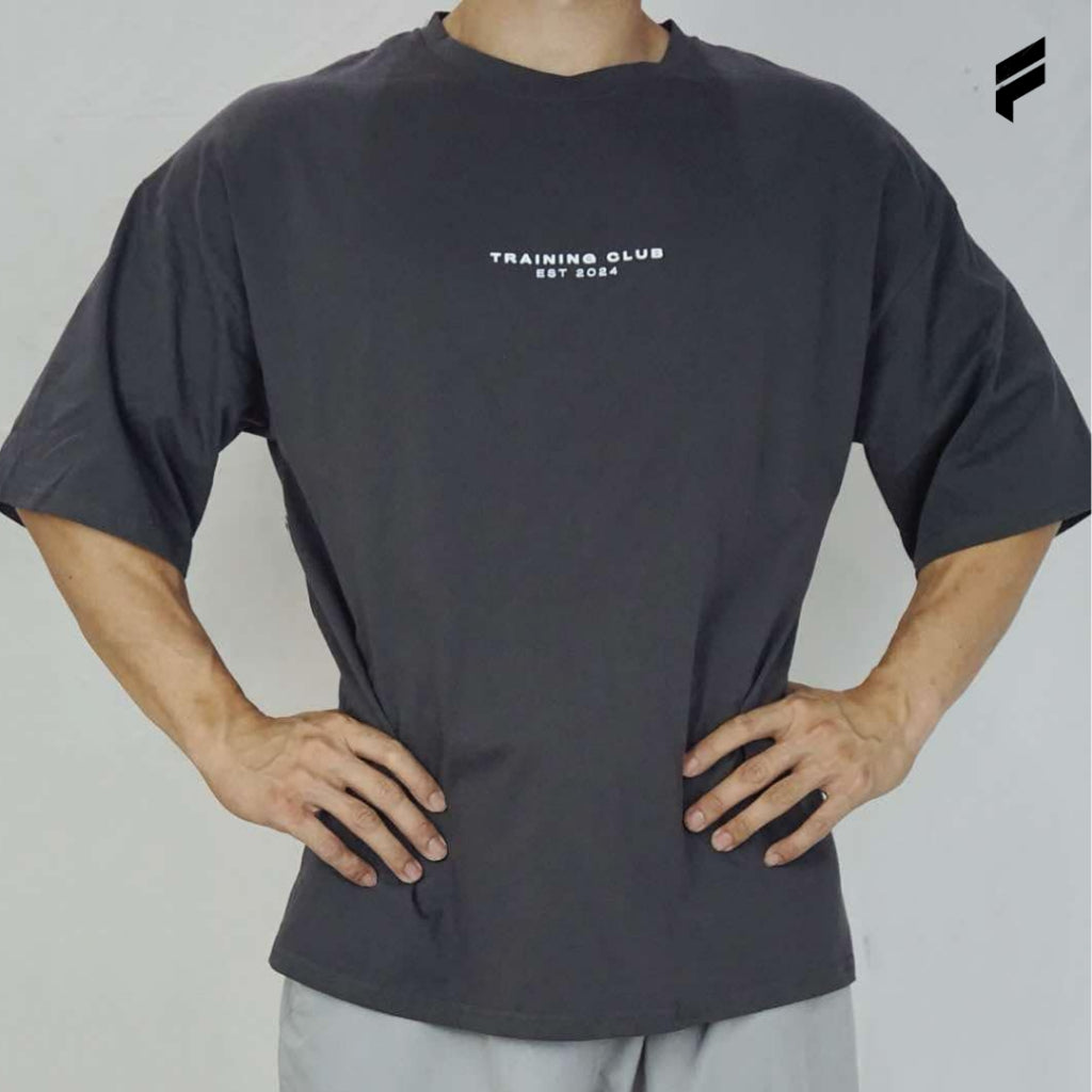 FLEXE- Oversized Unisex Training Club Cotton T-shirt Sport Gym Tops