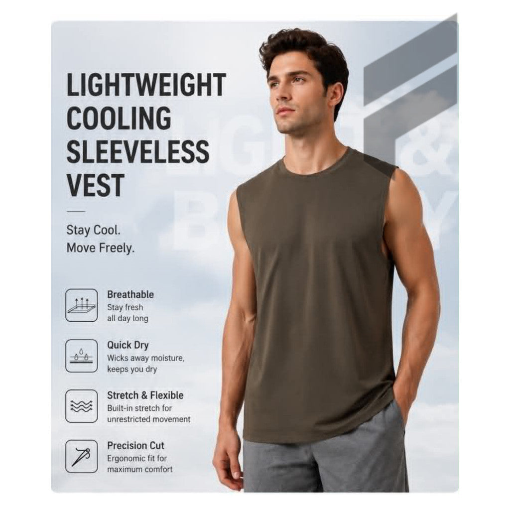Men Cut Off Tank Top Gym Training Workout Vest