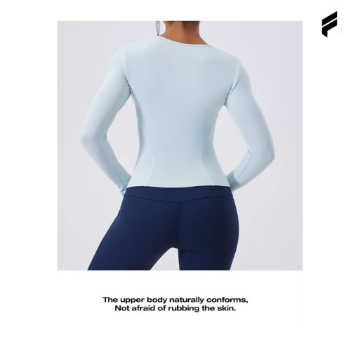 FLEXE - Seamless Women Long Sleeve Top Casual Fitness Gym Outfit Wear