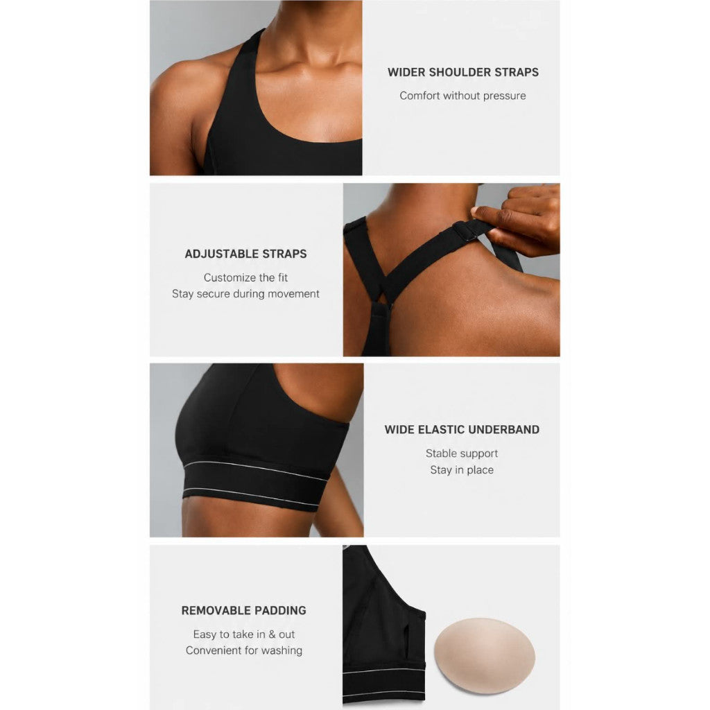 Women's Seamless Sports Bra Crop Top for Yoga Running Gym