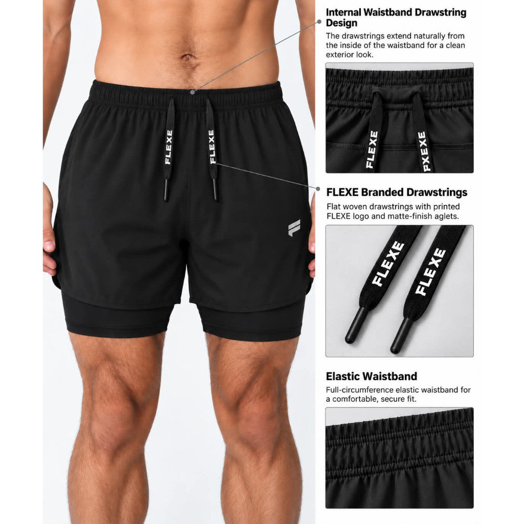 Flexe AeroLayer 2-in-1 Running Shorts