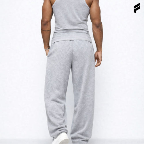 FLEXE - Men Straight Leg Joggers Bottom Long Casual Pants Gym Fitness Wear Outfit