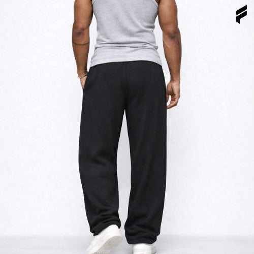 FLEXE - Men Straight Leg Joggers Bottom Long Casual Pants Gym Fitness Wear Outfit