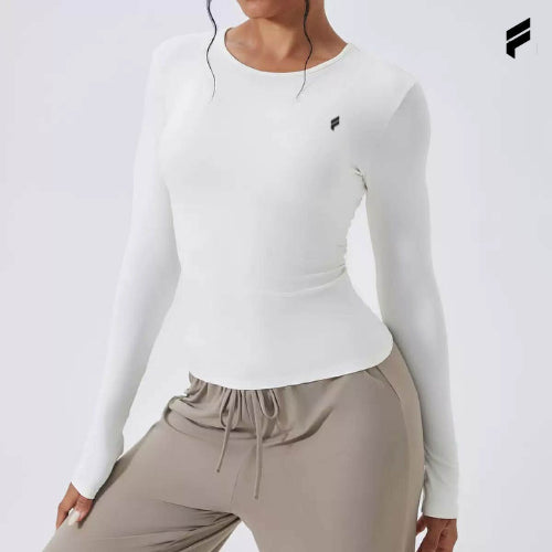 FLEXE - Seamless Women Long Sleeve Top Casual Fitness Gym Outfit Wear