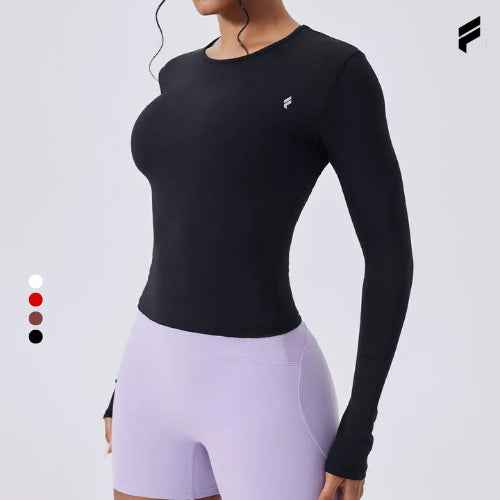 FLEXE - Seamless Women Long Sleeve Top Casual Fitness Gym Outfit Wear