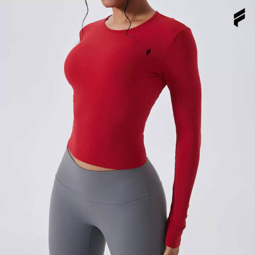 FLEXE - Seamless Women Long Sleeve Top Casual Fitness Gym Outfit Wear