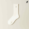 Unisex Embroidered Logo Premium Cotton Crew Athletic Socks
