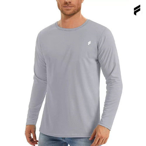 FLEXE- Men DriFit Long Sleeve T- Shirt Fitness Training Running Top