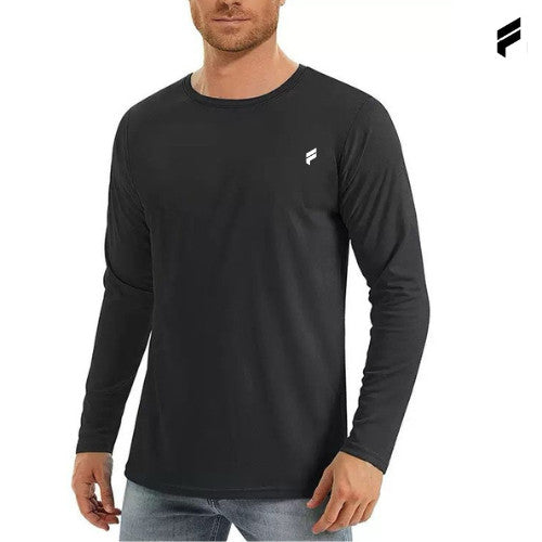 FLEXE- Men DriFit Long Sleeve T- Shirt Fitness Training Running Top