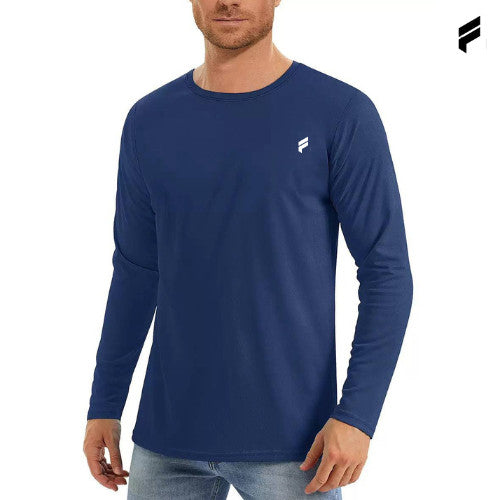 FLEXE- Men DriFit Long Sleeve T- Shirt Fitness Training Running Top