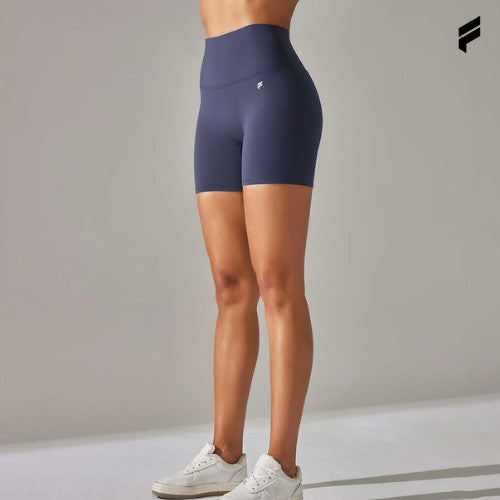 FLEXE- Woman Shorts Seamless Bottom Yoga Pilates Fitness Workout Gym Breathable Peach Hip Short Legging