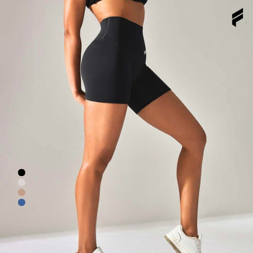 FLEXE- Woman Shorts Seamless Bottom Yoga Pilates Fitness Workout Gym Breathable Peach Hip Short Legging