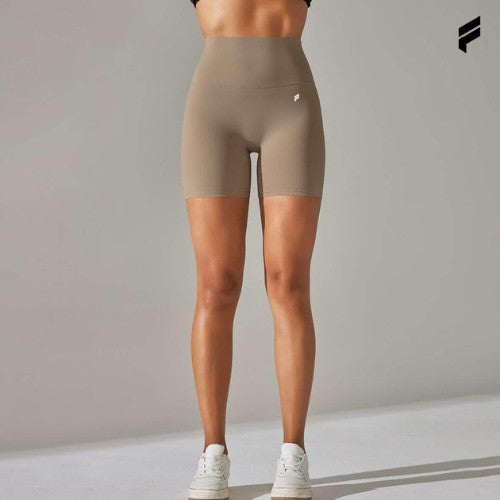 FLEXE- Woman Shorts Seamless Bottom Yoga Pilates Fitness Workout Gym Breathable Peach Hip Short Legging