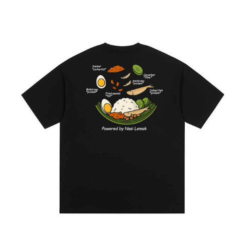FLEXE- Limited Edition Nasi Lemak Oversized Premium Unisex T-Shirt Casual Tops