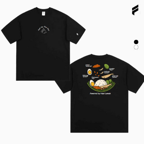 FLEXE- Limited Edition Nasi Lemak Oversized Premium Unisex T-Shirt Casual Tops
