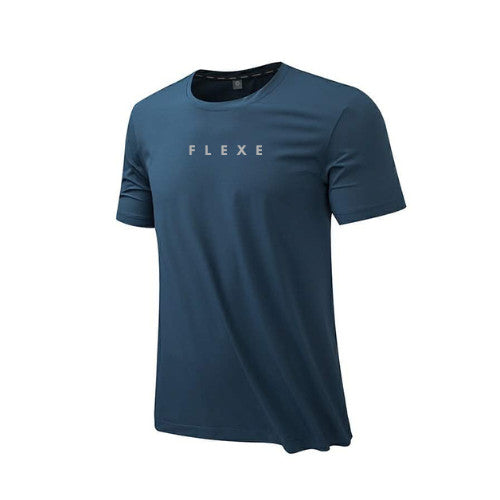 FLEXE- Men Seamless Ice-Silk Dri-Fit Cotton T-shirt Running Gym Fitness Pickleball Sport Premium T-Shirt