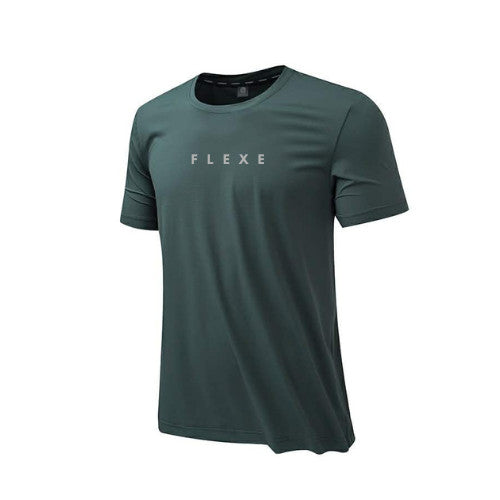 FLEXE- Men Seamless Ice-Silk Dri-Fit Cotton T-shirt Running Gym Fitness Pickleball Sport Premium T-Shirt