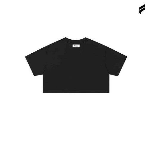 FLEXE-  Women Fitness Graphic Oversized Crop Top Casual Tops T-shirt