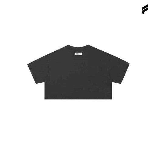 FLEXE-  Women Fitness Graphic Oversized Crop Top Casual Tops T-shirt