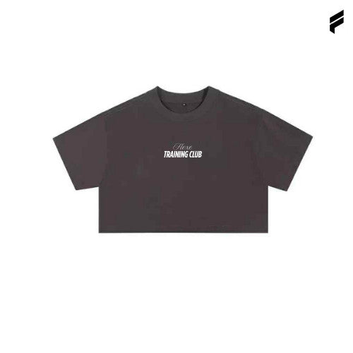 FLEXE-  Women Fitness Graphic Oversized Crop Top Casual Tops T-shirt