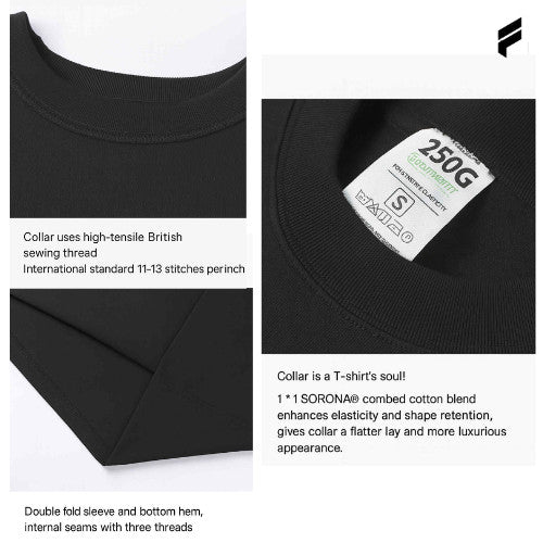 TagTee Embroidered Series Oversized Premium Unisex T-Shirt