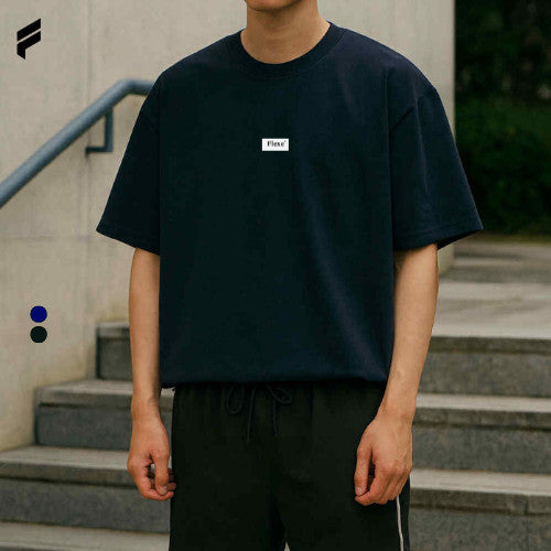 FLEXE- TagTee Embroidered Series Oversized Premium Unisex T-Shirt Casual Tops